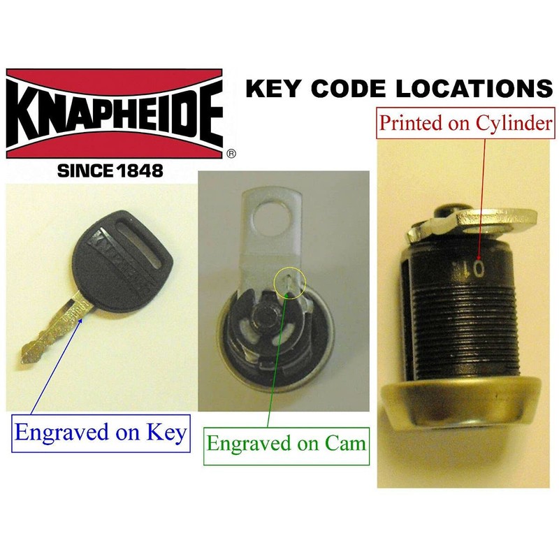 Knapheide 26100719, Replacement Lock & Key Kit for Rotary Latches,