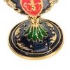 Egg Shaped Trinket Boxes Rhinestones Inlay Hand Painted Enamel Delicate