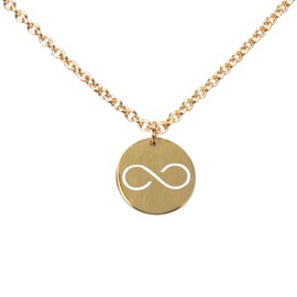 DAHEIM Infinity Necklace - Filigree Chain Symbol Infinity for Women and Women Home Jewellery Stainless Steel (Silver-Coloured or Gold-Plated) DHK298, Stainless Steel