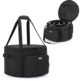 SAMDEW 19-Inch Outdoor Fire Pit Bag Compatible with Outland Firebowl Model 893 870 823, Firebowl Travel Carrying Case for 19-Inch Diameter Propane Gas Fire Pit, Black, Bag Only