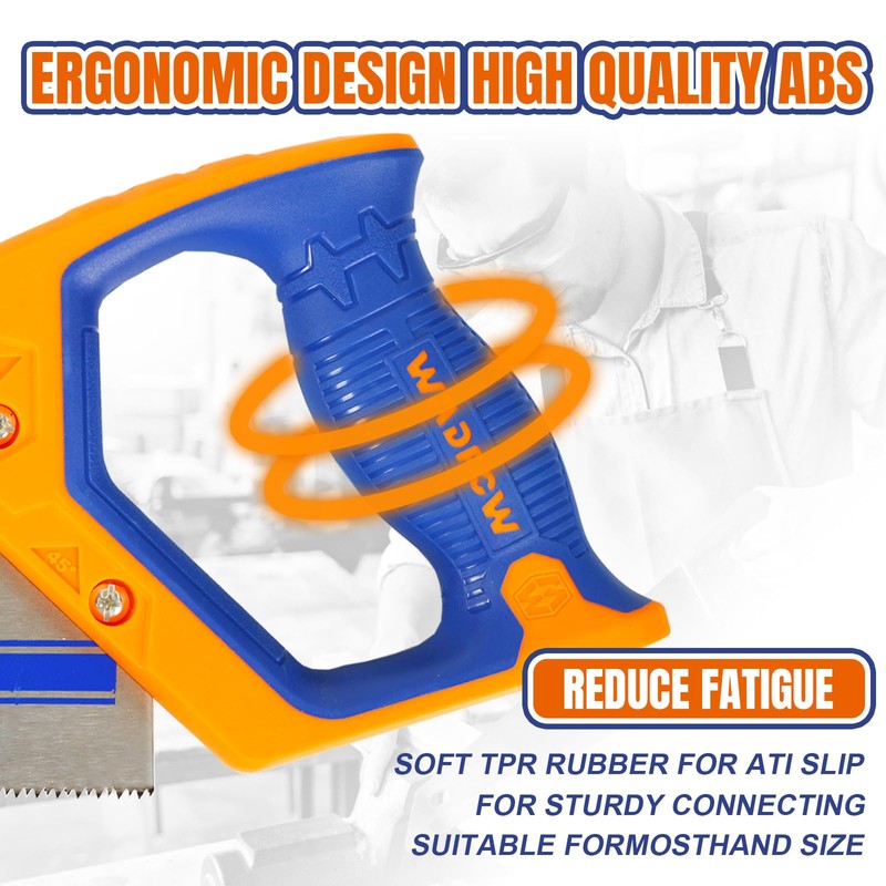 WADFOW 12 Inch Pro Hand Saw: 11 TPI Fine-Cut Soft-Grip