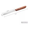 Isse Labs Espátula Acero Inoxidable, Mango De Madera, 8 Cm,
