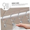 Operitacx 20pcs Sturdy Stainless Steel Curtain Rings Clips for Shower