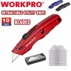 WORKPRO Premium Utility Blade Knife Retractable All Metal Heavy Duty