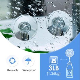 12 x Wall Hooks with Suction Cup, Suction Hooks No Drilling, Plastic Suction Cup Sucker Pads with Hooks, Small Plastic Suction Cups, Wall Hooks with Suction Cup for Vacuuming, for Bathroom and Kitchen