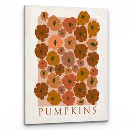 PHAMTE Fall Wall Art, Fall Canvas Wall Art, Rustic Autumn Pumpkin Harvest Fall Thanksgiving Print Framed Canvas Painting Artwork For Home Kitchen Bedroom Living Room Decor(11x14 Inch)
