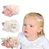 3 PCS Cute Toddler Hair Clips with Flower Decorate -
