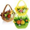 com-four® 3 x Felt Easter Baskets - Baskets for Filling