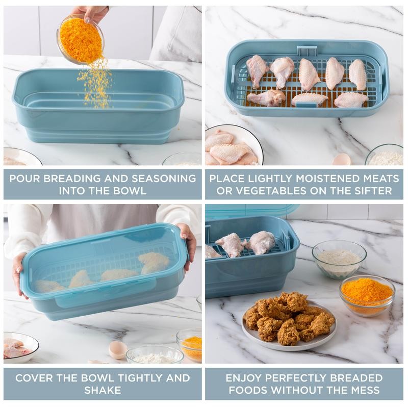 COOK WITH COLOR Collapsible Batter Bowl - Mess Free Breading
