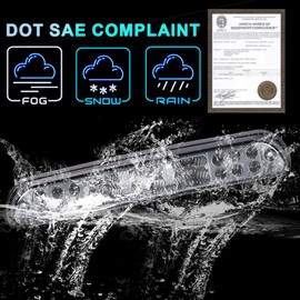 DOTCOM LED 3rd Third Brake Light,Compatible with 1999-2016 Ford F250 F350 F450 F550 Super Duty/Fit 1995-2003 Ford Ranger,Third High Mount Stop Lamp Tail Cargo Lamp,Smoky Lens Clear Housing