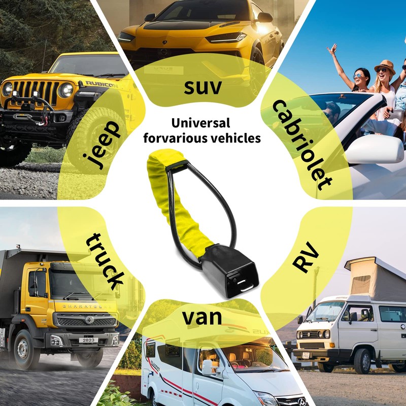 Universal Car Steering Wheel Lock with 3 Keys, High Visibility