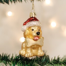 Old World Christmas Ornaments: Dog Collection Glass Blown Ornaments for Christmas Tree, Jolly Pup