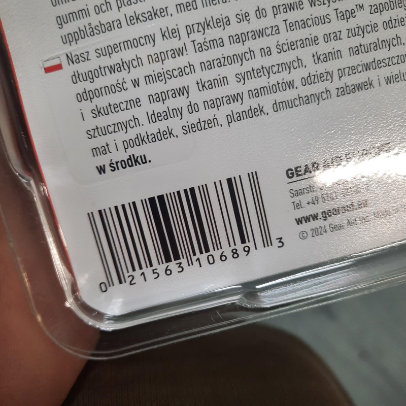 McNett Unisex Tenacious Tape, Black, One Size UK