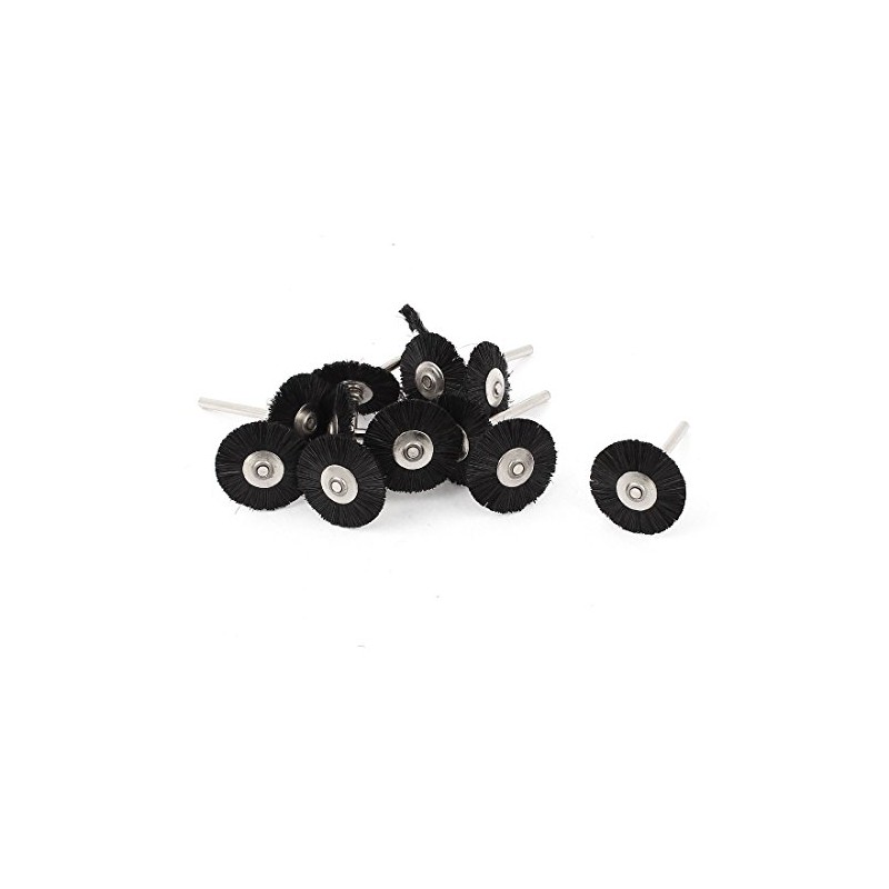 Sourcingmap 12x 1/8inch Shank 25mm Wheel Nylon Bristle Brush for