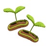 WOONEKY Bean Sprout Hair Clip 2pcs Sprout Clips Soft Comfortable