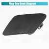 uxcell Car Front Left Bumper Tow Hook Cover Towing Eye