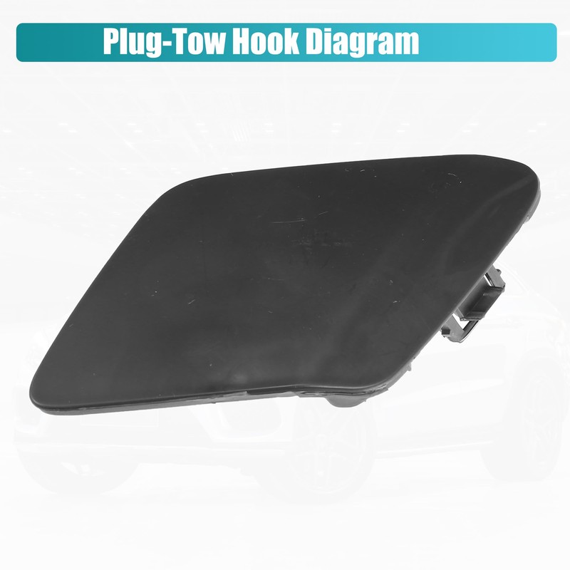 uxcell Car Front Left Bumper Tow Hook Cover Towing Eye