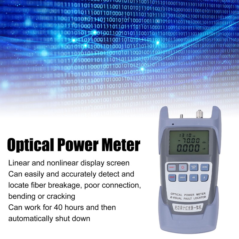 Optical Power Meter 650nm 7 Wavelength High Accuracy Fiber Optic