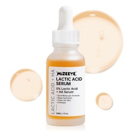 Lactic Acid Serum For Women, 30ML Moisturizing Lactic Acid 5% + Hyaluronic Acid Face Serum For Exfoliating, Dry Skin.
