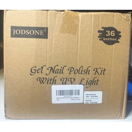 JODSONE Gel Nail Polish Kit with U V Light 36 PCS Classic Black and White Nud...