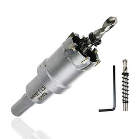 Rannb 1-inch Hole Saw Carbide Tipped Hole Saw for Cutting Stainless Steel Plate, Iron Steel