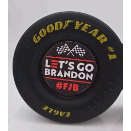 Set of 4 Goodyear Tires Let’s Go Brandon NASCAR Race Tire Rubber 1:8 Scale