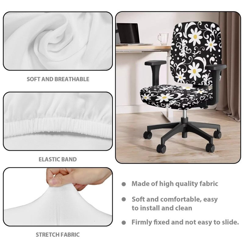 Hwiplsvny - Funda para silla de oficina con estampado de