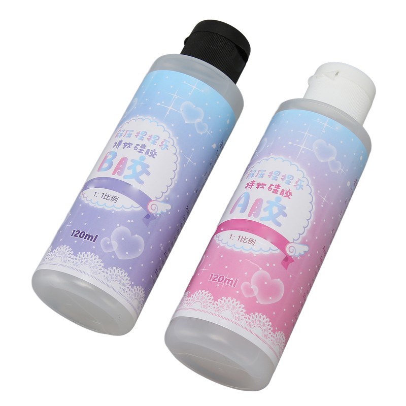 Liquid Translucent Silicone DIY Elasticity Kneaded Squeezed Clear Silicone Rubber