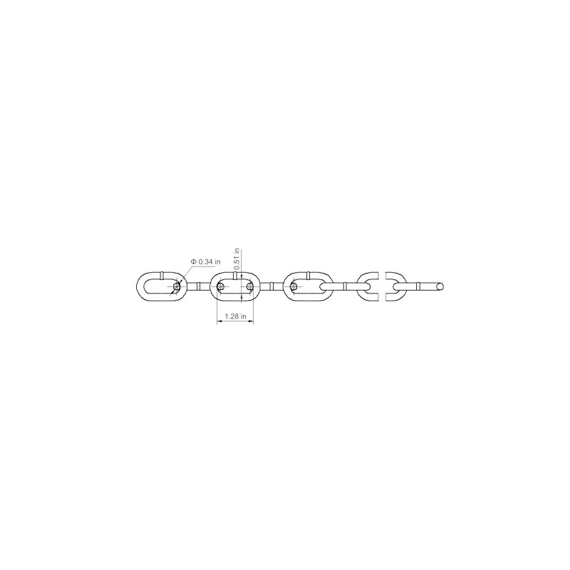 5/16" G43 High Test Chain NACM, Anchor Chain WLL 3,900