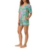 Room Service Womens Pajama Sets, Short Sleeve Stretch Rayon Button