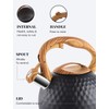 Tea Kettle, 3 Liter BELANKO Teapot Whistling Kettle with Wood
