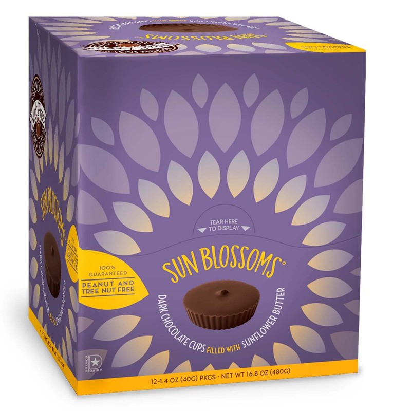 Vermont Nut Free Chocolates Sun Blossoms® (Dark Chocolate), 12 Count,