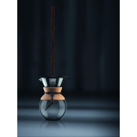 BODUM Pour Over Coffee Maker Grip, 8 Cup, 34 Ounce, Double Wall Cork