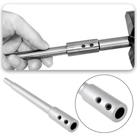 eMagTech Extra Long Bit Extension 3/8 Hex Shank Rod with Wrench Compatible with Forstner Bit (5-3/4 Inch) Length 178 mm/7 Inch