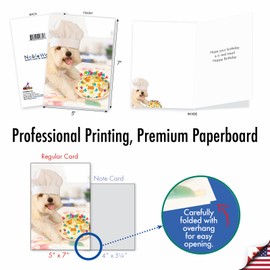 NobleWorks - 10 Funny Birthday Cards Boxed - Assorted Humor Photos, Cartoons, Bulk Bday Greeting Cards with Envelopes - Shaggy Dogs AC3216BDG-B1x10