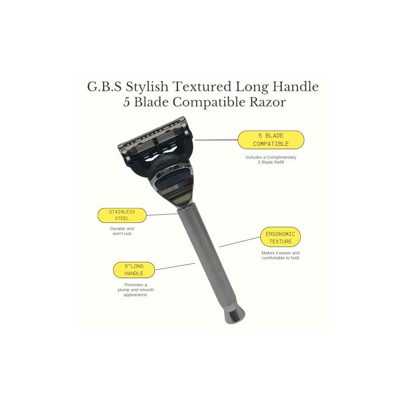 5 Blade Heavy Duty Razor All Chrome -- From GBS