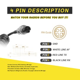 Y YO-TRONICS 4 Pin Noise Canceling CB Microphone,Amateur Radio and SSB Communications,ABS housing with Soft Vinyl Lip Guard