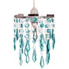 Modern Waterfall Design Easy Fit Pendant Shade with Clear/Teal Acrylic