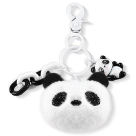 PLwelth Panda Keychain Cute Small Animal Pendant Keyring for Women Men Boys Girls Kawaii Plush Panda Keychain for Car Key Backpack Handbag Wallet Charm Accessories Jewelry Gifts for Her Birthday