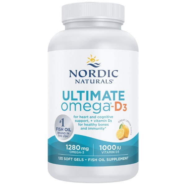 Nordic Naturals Ultimate Omega-D3 1280mg SoftGels 120 - Lemon
