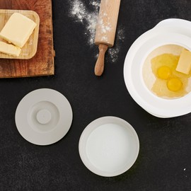 Rotho Fresh 1043302590 Set of 2 Bowls 1.2 L + 4 L with Lid Plastic