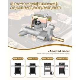 Replacement Main Burner Control Valve Manifold For Weber Spirit (2013-Current) & Spirit II E-210, E-310, E-315, E-320 Gas Grills - Compatible With Propane (Lp)