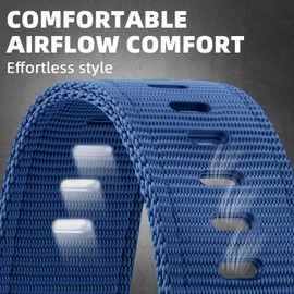 Nylon Sport Bands Compatible with Garmin Fenix 7 Band, Rugged Adjustable Quick Fit 22mm Watch Band for Instinct/Fenix E/8 47mm/6/5/Forerunner 965/955/945/935/745/Epix 2 47mm/Approach S70 47mm/S62/S60