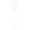 Brightech Eclipse Dimmable LED Floor Lamp, Modern Torchiere Floor Lamp