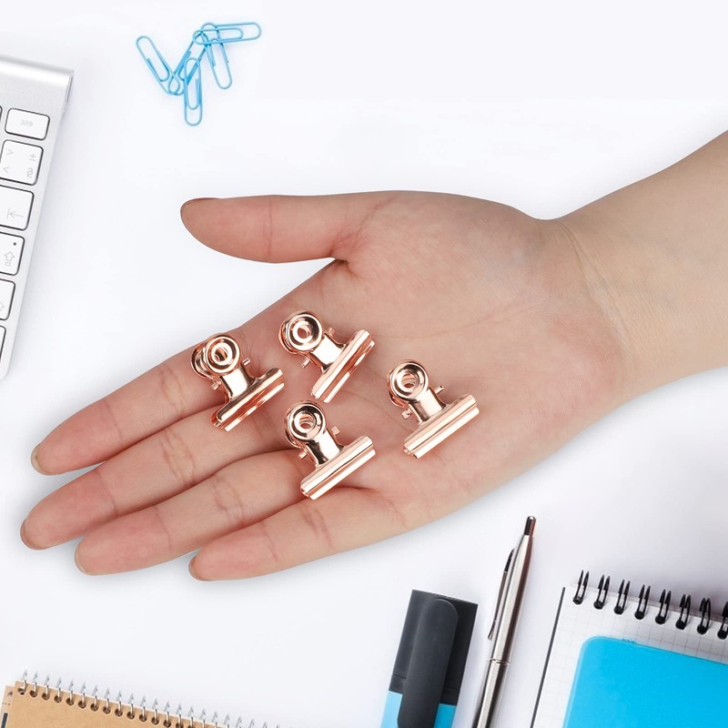 Metal Clips, Small Bulldog Paper Clips, Multi-function Metal Clips for