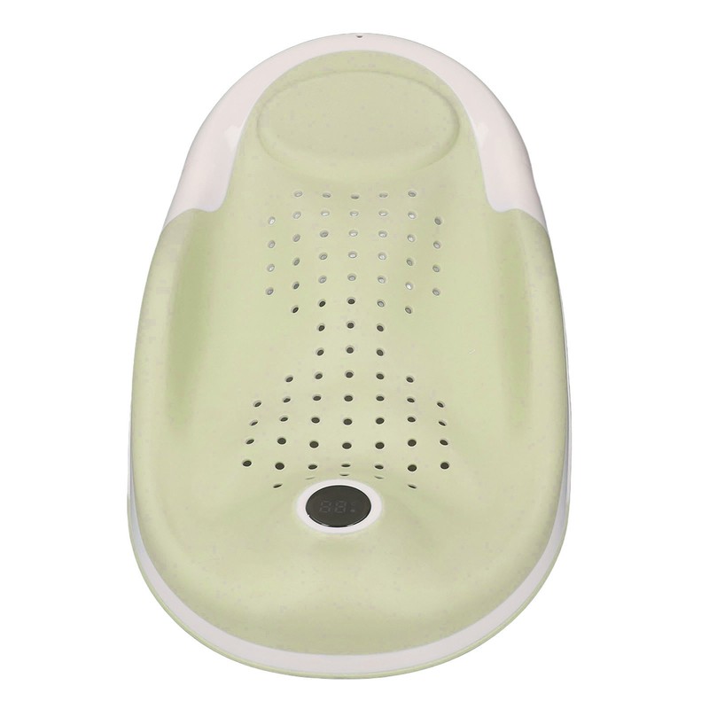 Foldable Baby Bath Support with Thermometer Slip Resistant Ergonomic Infant