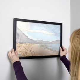 20x42 Frame Black Picture Frame - Complete Modern Photo Frame Includes UV Acrylic Shatter Guard Front, Acid Free Foam Backing Board, Hanging Hardware Wood Wall Frames for Family Photos - no Mat