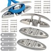 316 Stainless Steel 5 inch Folding Boat Cleat with Back