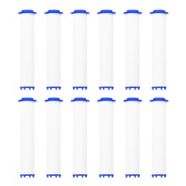 uxcell 12 Pcs Shower Head Filter 4.1 Inch PP Cotton Filter Cartridge Replacement High-Pressure Handheld Fan Shower Jet Sets