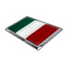 Elektroplate Premium Small Italian Flag All Metal Chrome Emblem for